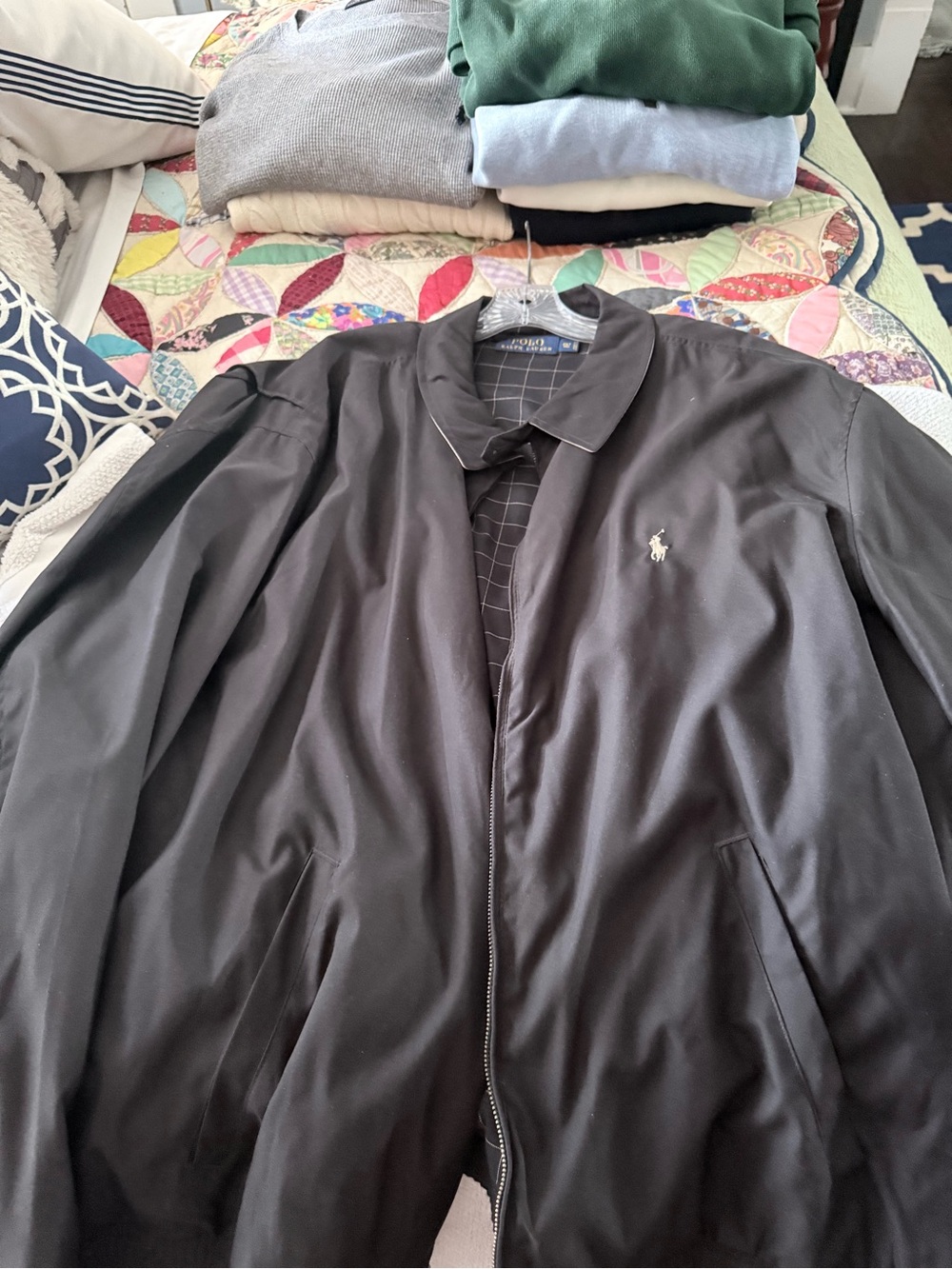 Polo by Ralph Lauren Black Lightweight Harrington Jacket